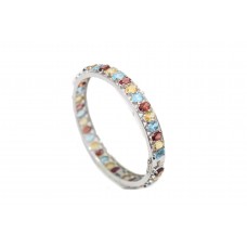 Women bracelet bangle 925 sterling silver natural semi precious gem stone A 288